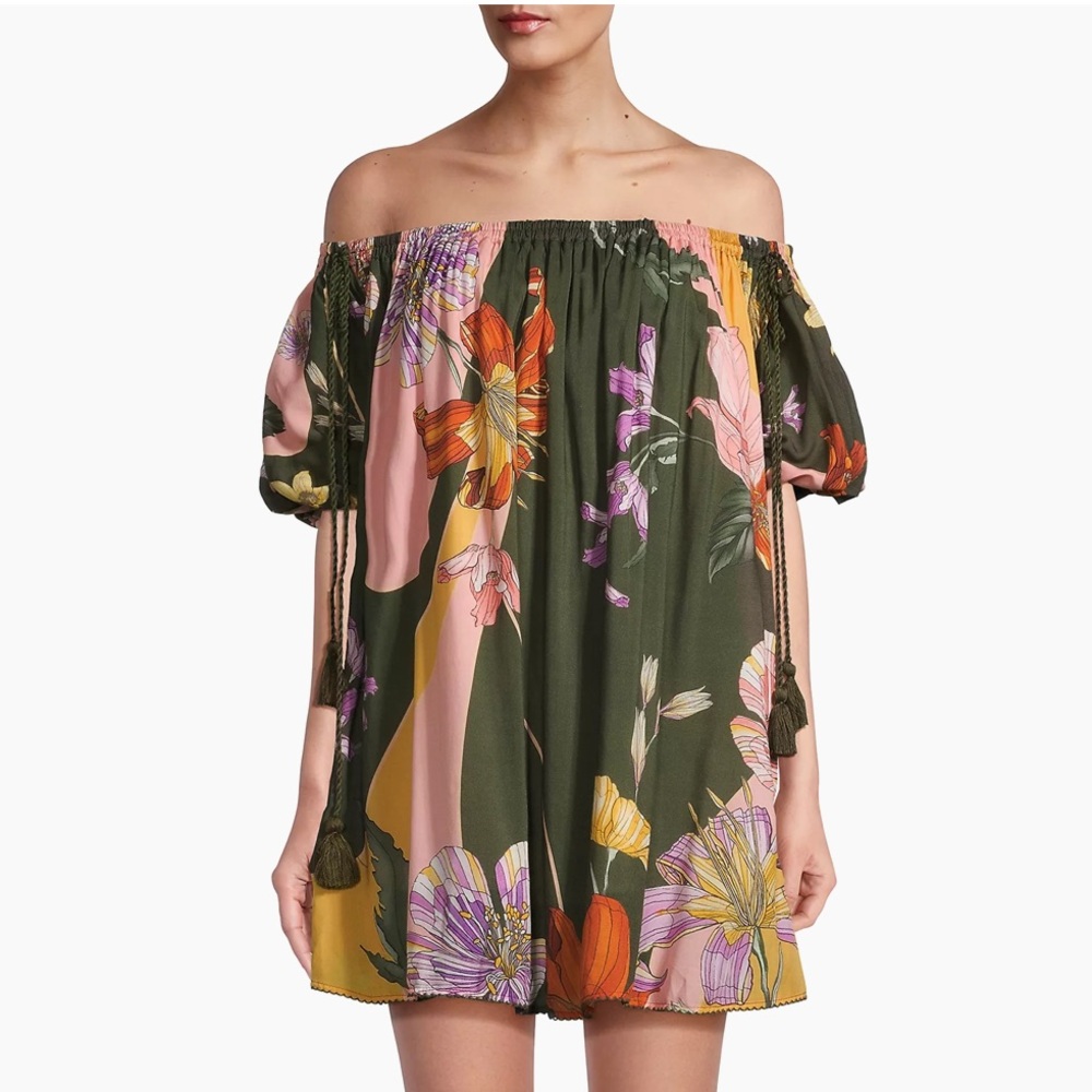 Agua Bendita - Liberty Vitreo Off-The-Shoulder Minidress